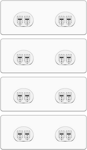 Pack shower caddy adhesive - 4-pack,